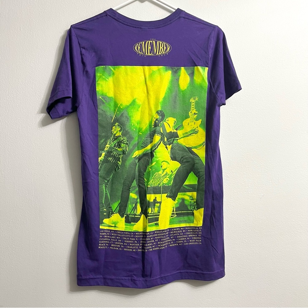 Jonas Brothers The Remember This Concert Tour Tee Shirt Band T Purple Neon Small